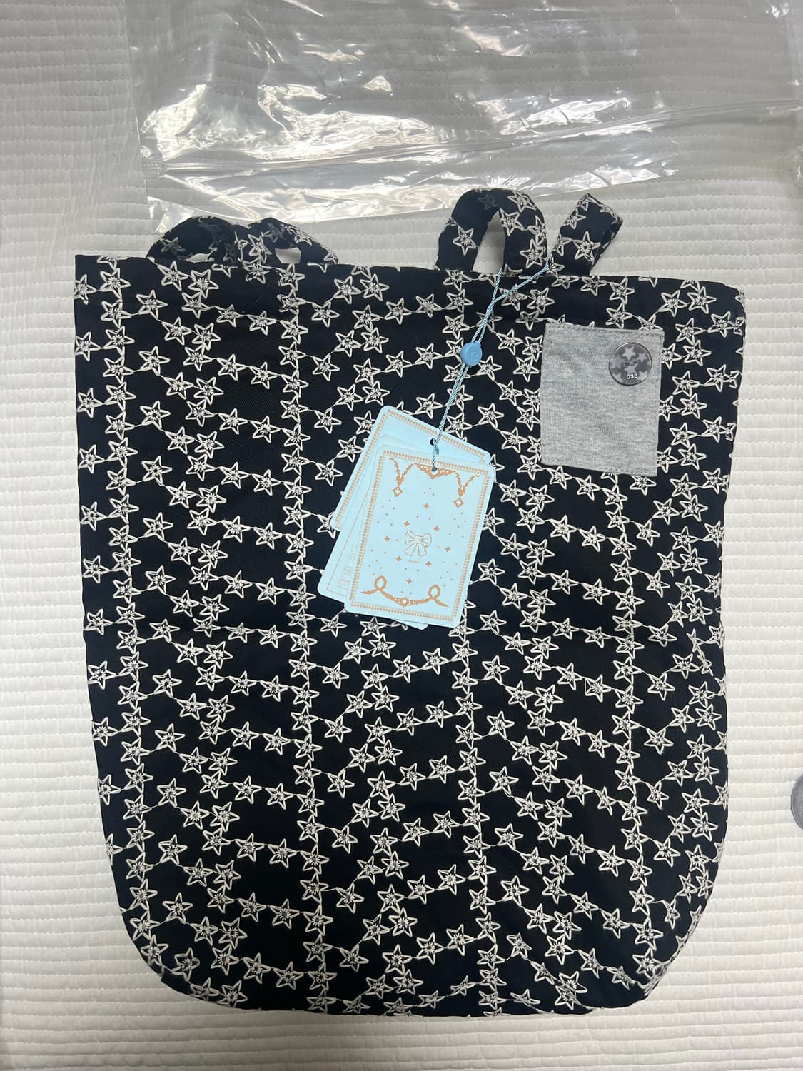코이세이오 038 STAR REVERSIBLE BAG BLACK 상품이미지3