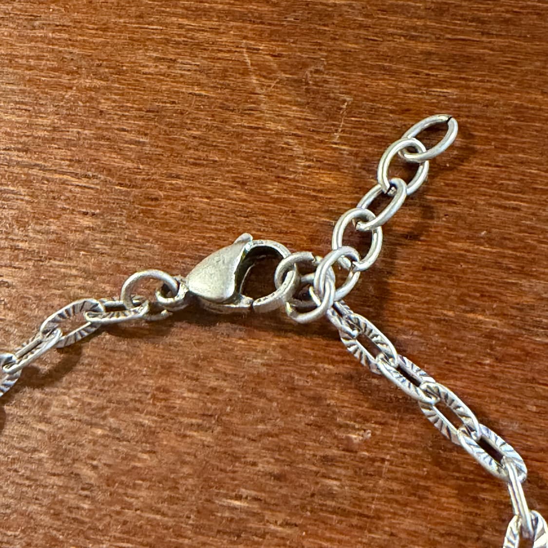 새상품 신주 실버코팅 각인 체인 팔찌 상품이미지6