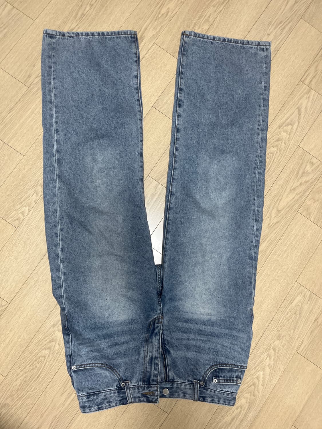 와이드 연청 데님팬츠 상품이미지2