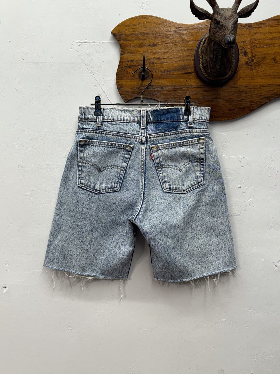 90s USA Levi's 550 Relaxed Acid Wash Den 상품이미지1