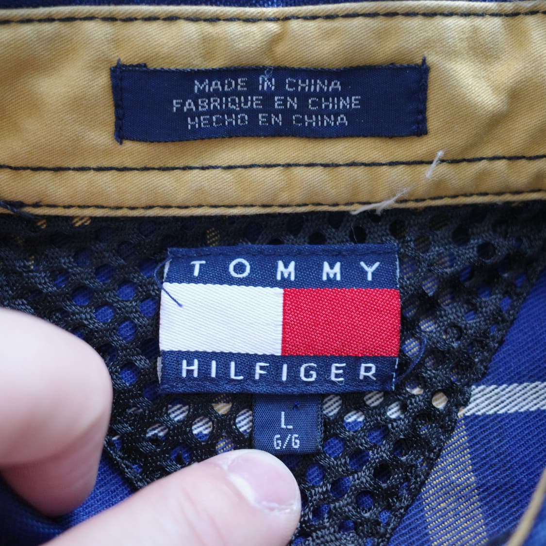90s 타미힐피거 올드스쿨 아웃도어 셔츠 자켓 L 상품이미지5