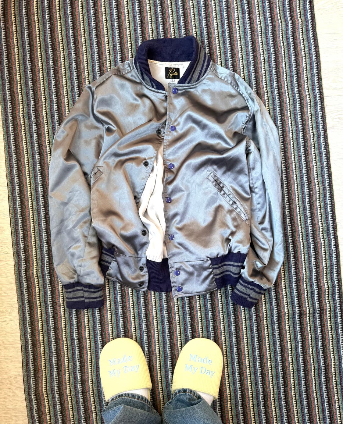 니들스 사틴 바시티 자켓 상품이미지1