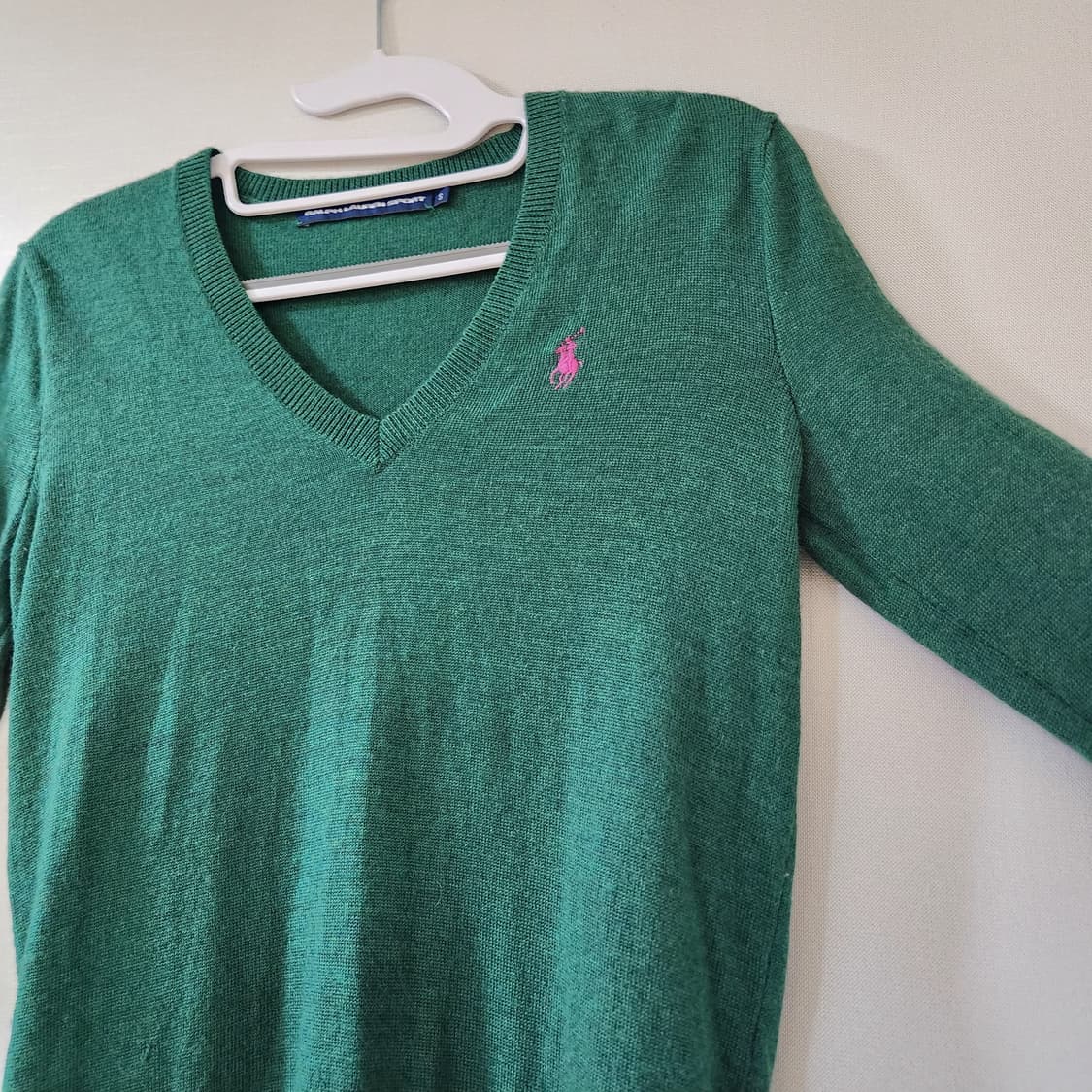 폴로 로고 그린 메리노울 니트 S(S) 상품이미지3