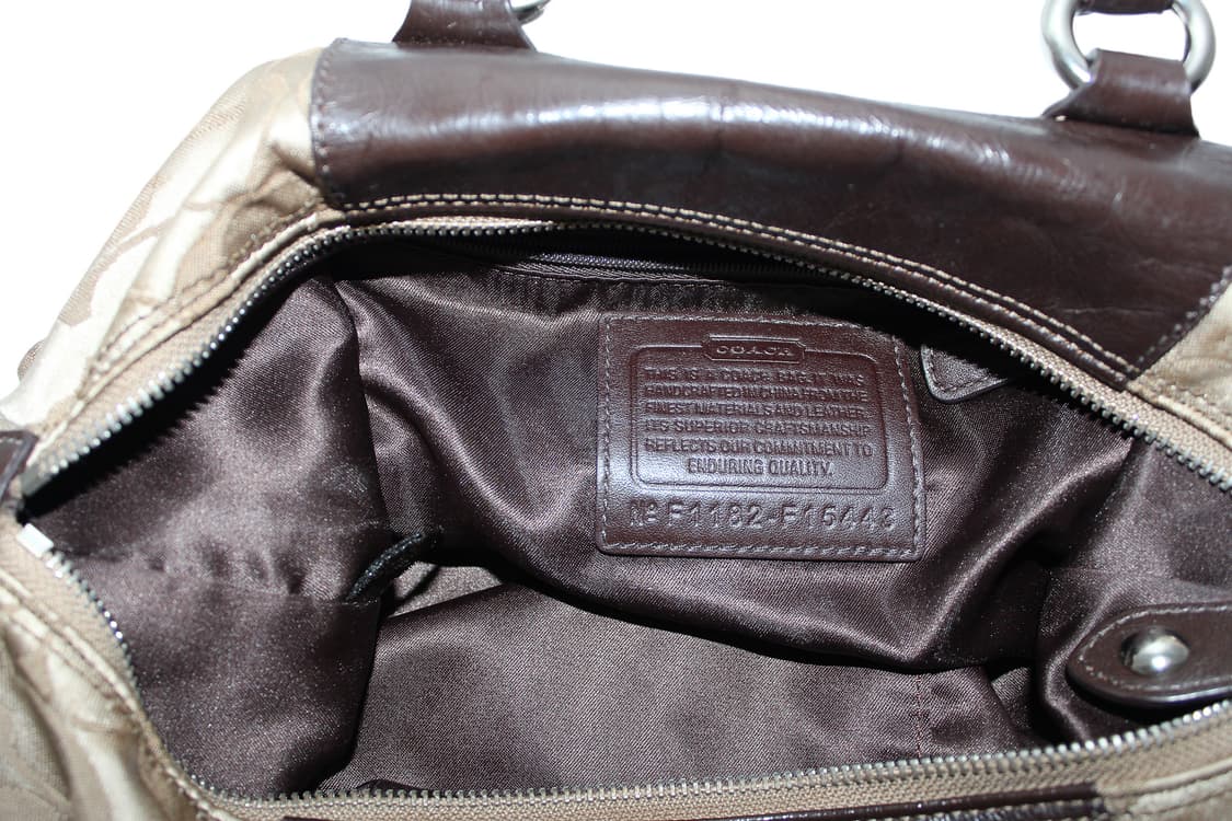 2000s COACH 코치 레더 트리밍 토트백 상품이미지6