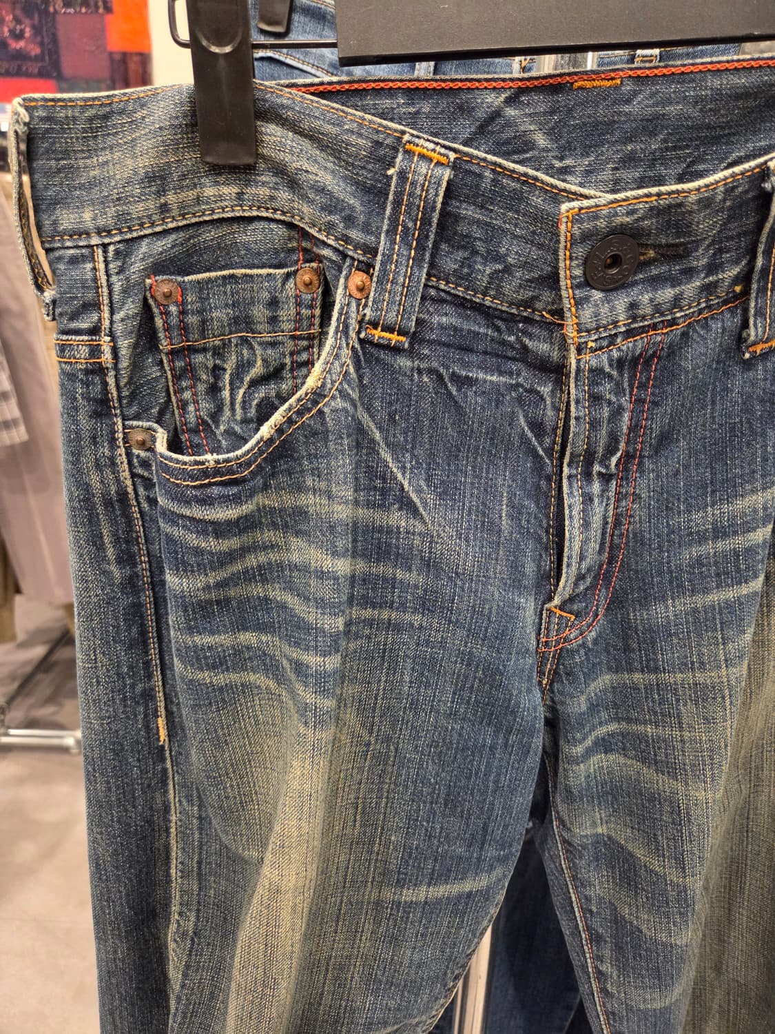 [Rare] 리바이스 프리미엄 타입1 빅패치 데님 남녀공용 (W30) 상품이미지6