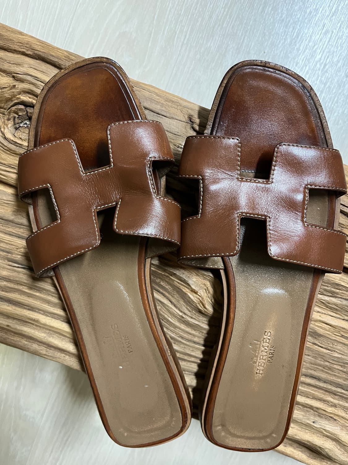 에르메스 오란 골드 샌들 슬리퍼 상품이미지2