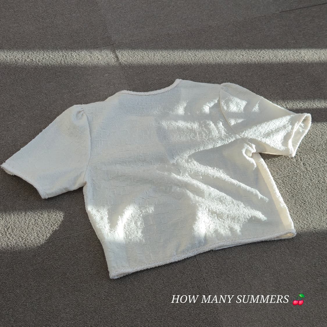 아이보리 반팔 여름 자켓 상품이미지5