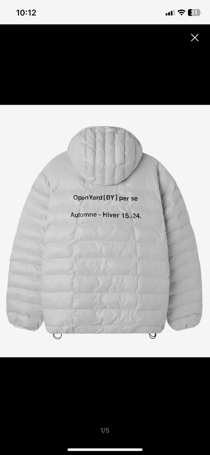 오와이 경량패딩 M 상품이미지1