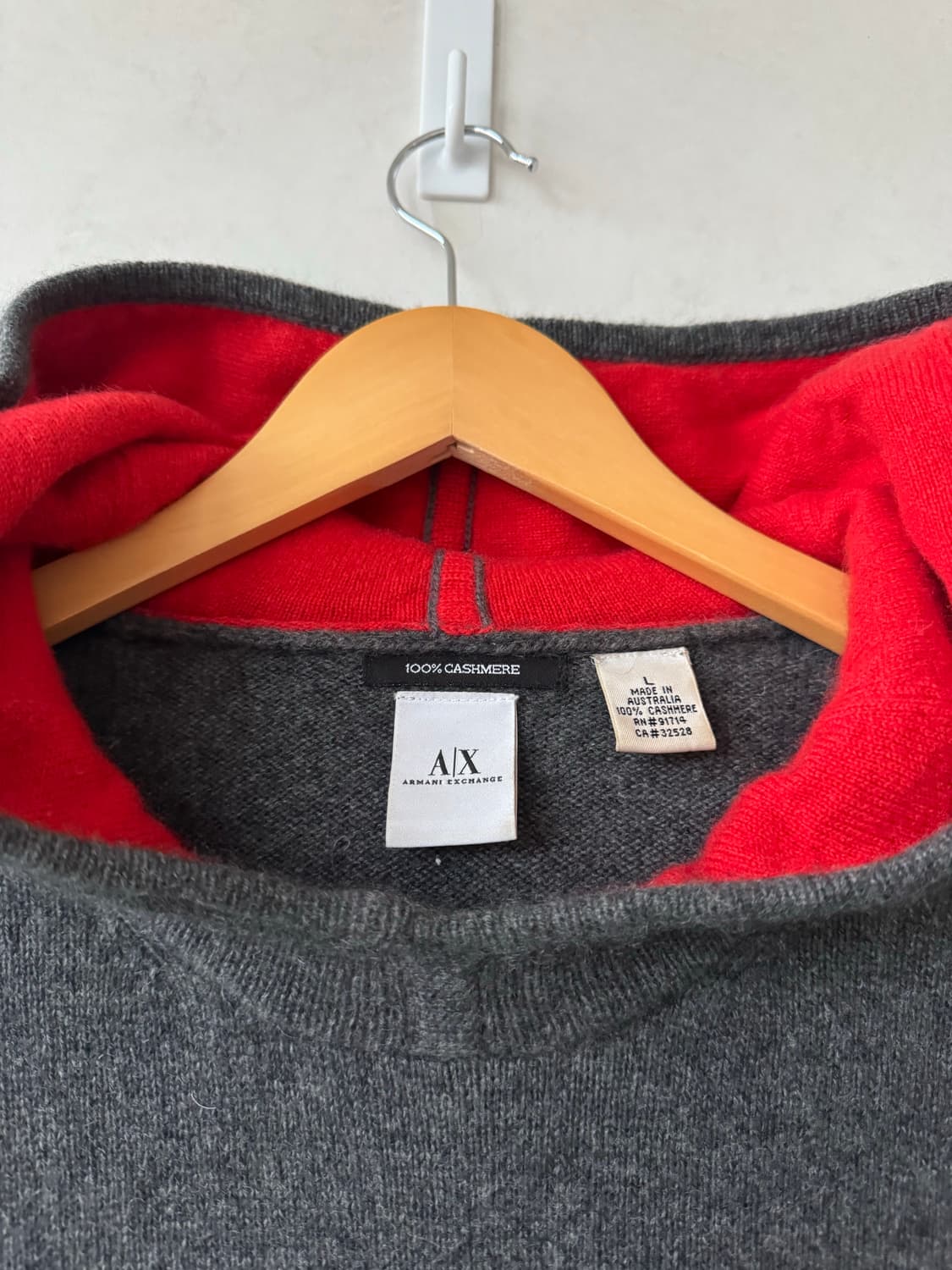 00s 아르마니 익스체인지  캐시미어 후드티 상품이미지3