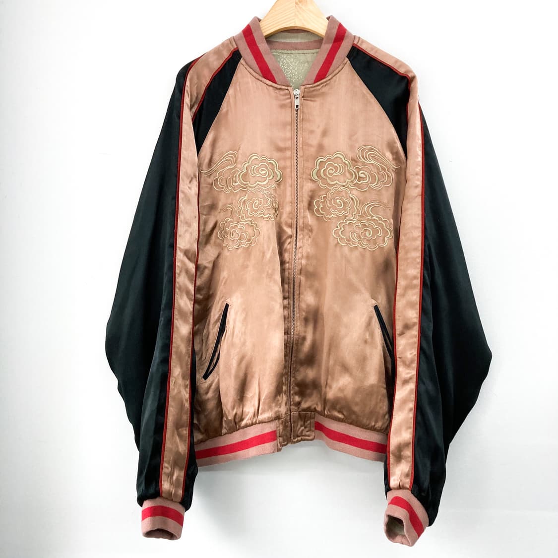 제패니즈 오니 자수 리버시블 사틴 스카쟌 상품이미지5