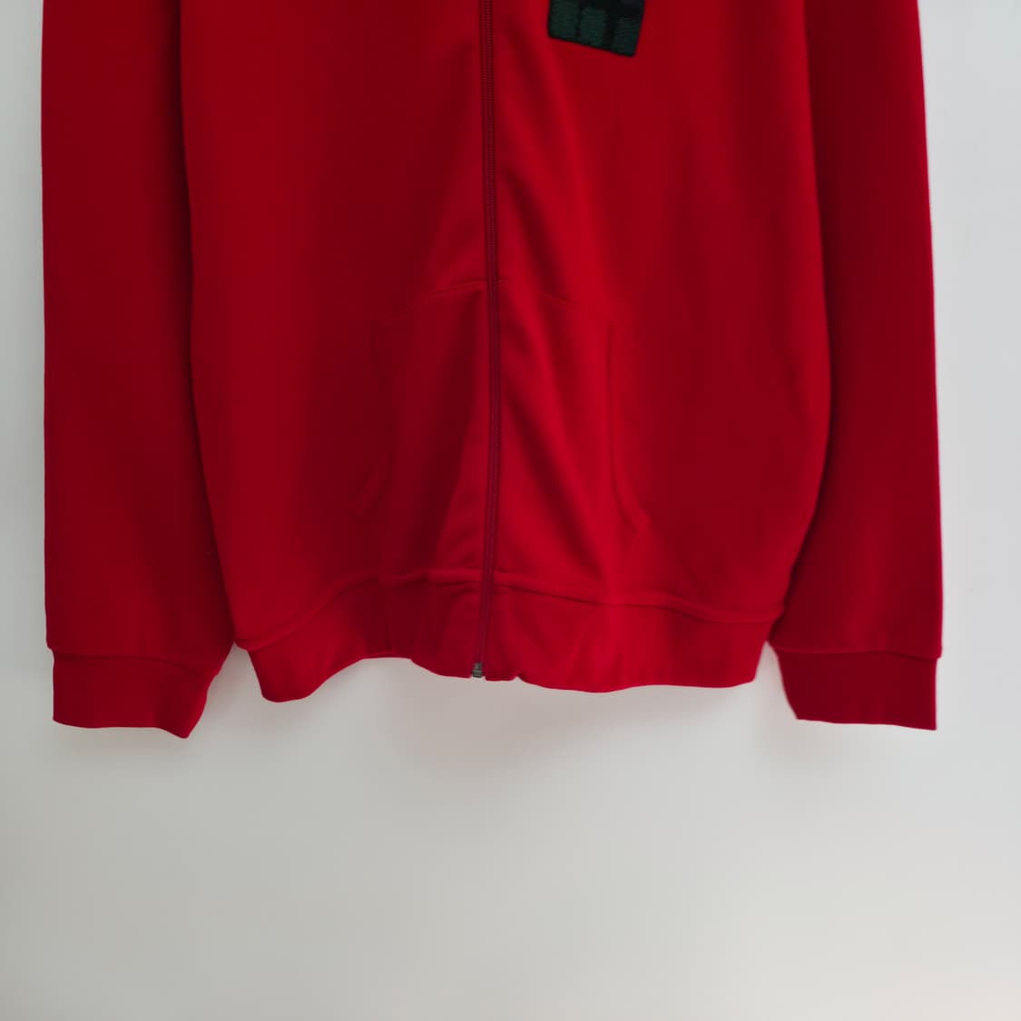 [XL] 폴로 랄프로렌 체크 로고 패치 레드 후드 집업 상품이미지3