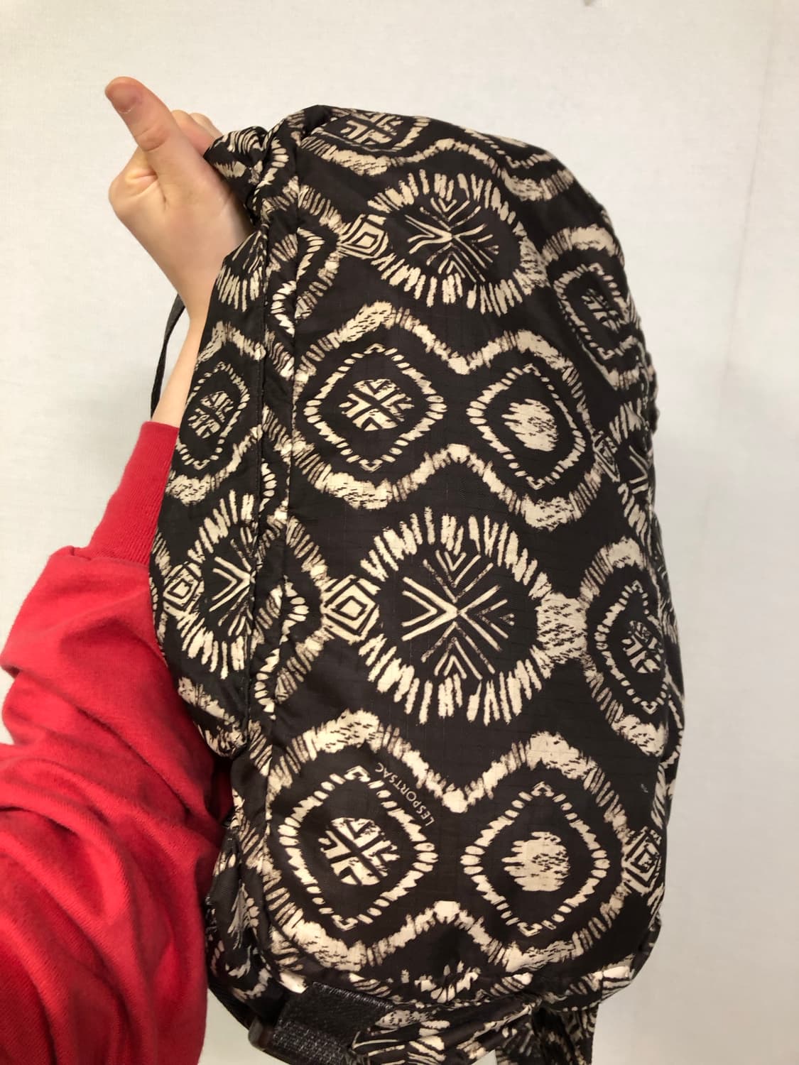 레스포삭 생활방수 에스닉패턴 복조리 백팩 배낭 _ 브라운 상품이미지6