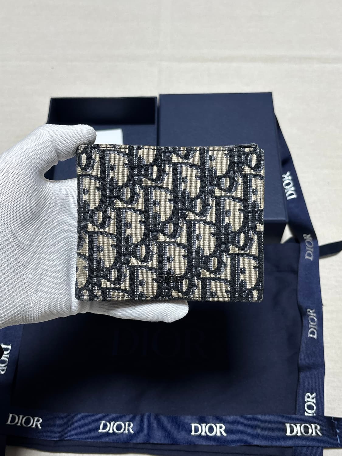 디올 오블리크 자카드 남성 반지갑 [os] 상품이미지2