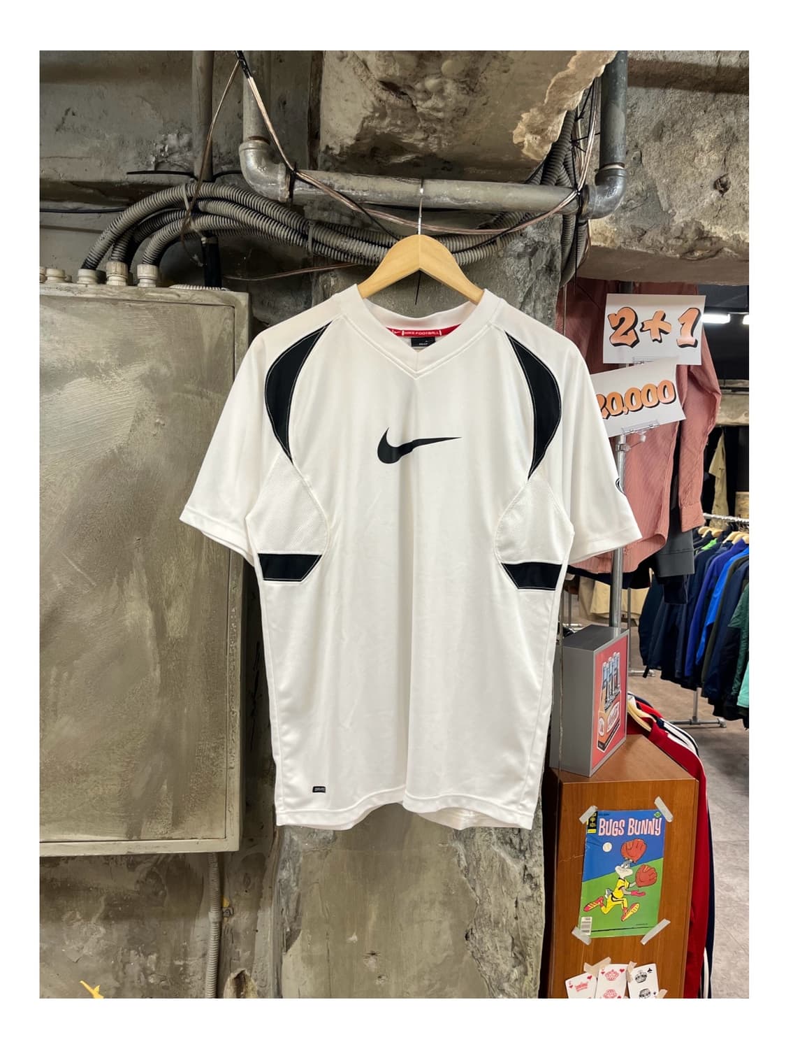 나이키 풋볼 DRI-FIT 배색 기능성 반팔티 화이트 M #csz3218 상품이미지1