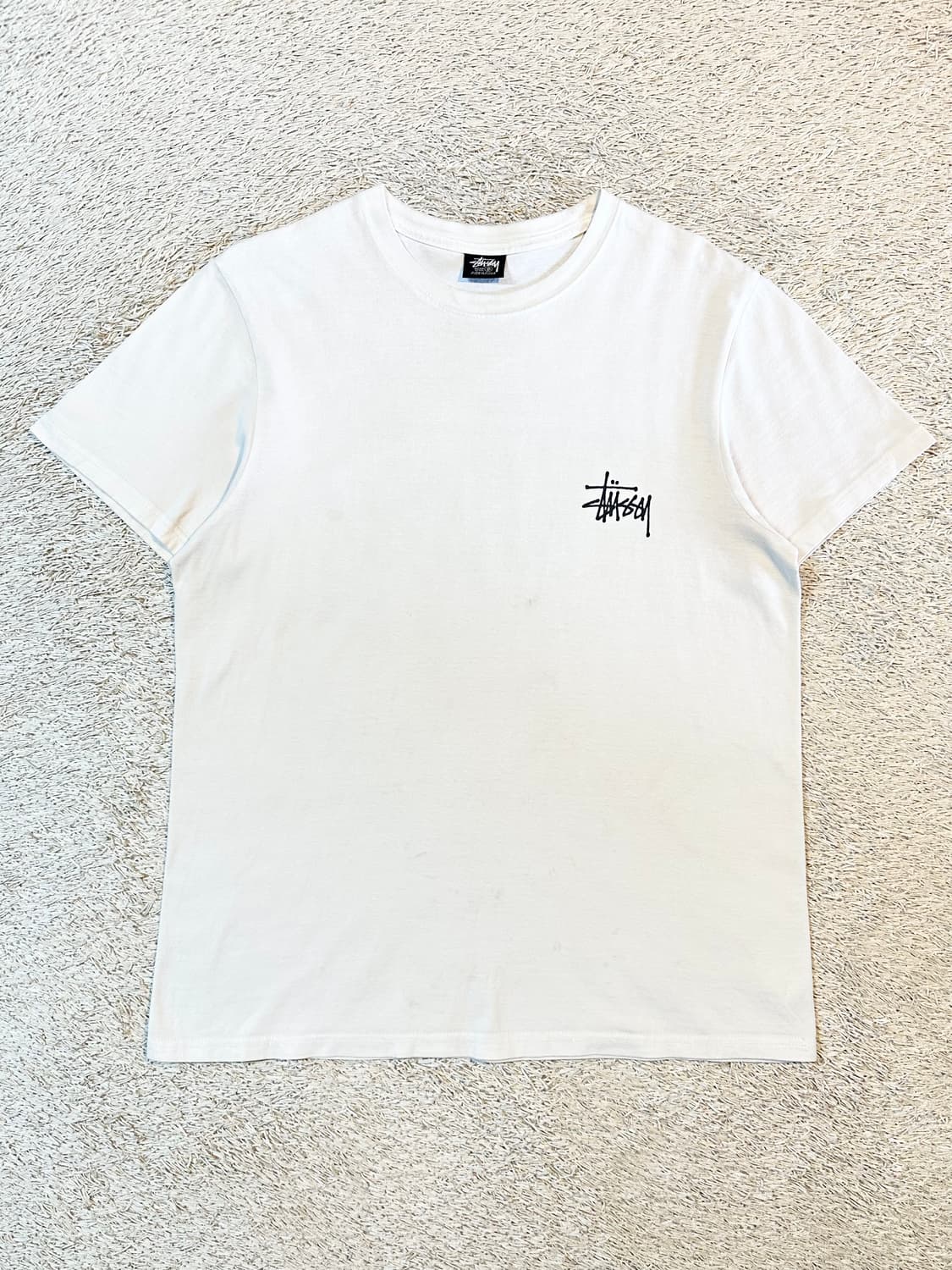 스투시 STUSSY 베이직 로고 반팔 티셔츠 화이트 상품이미지2