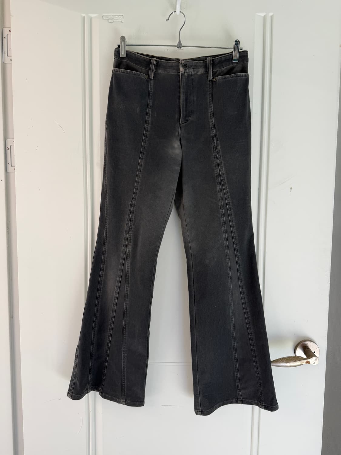 일본빈티지 흑청 디테일 부츠컷 데님팬츠 상품이미지4