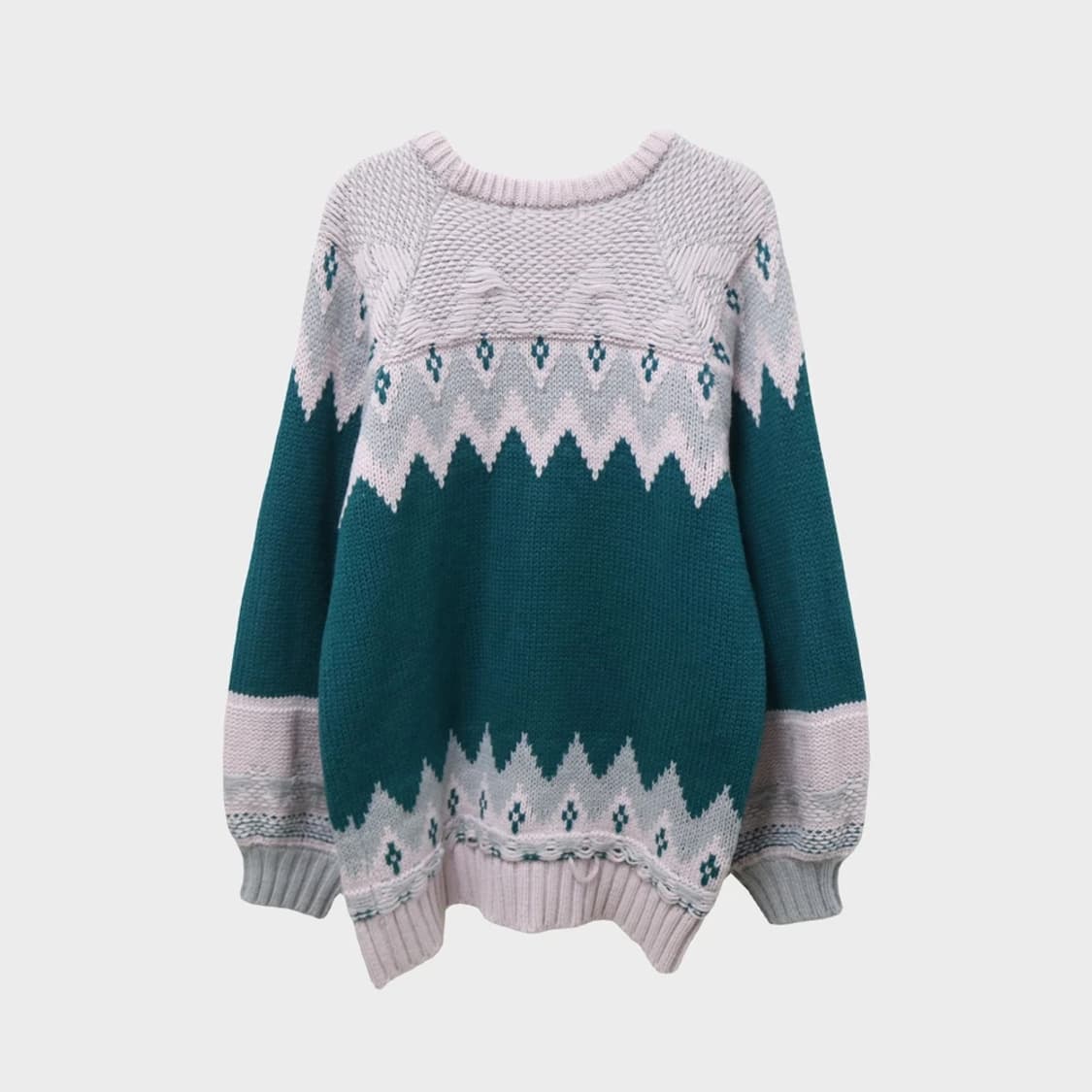 W CLOSET 눈꽃 배색 니트 62427 상품이미지2