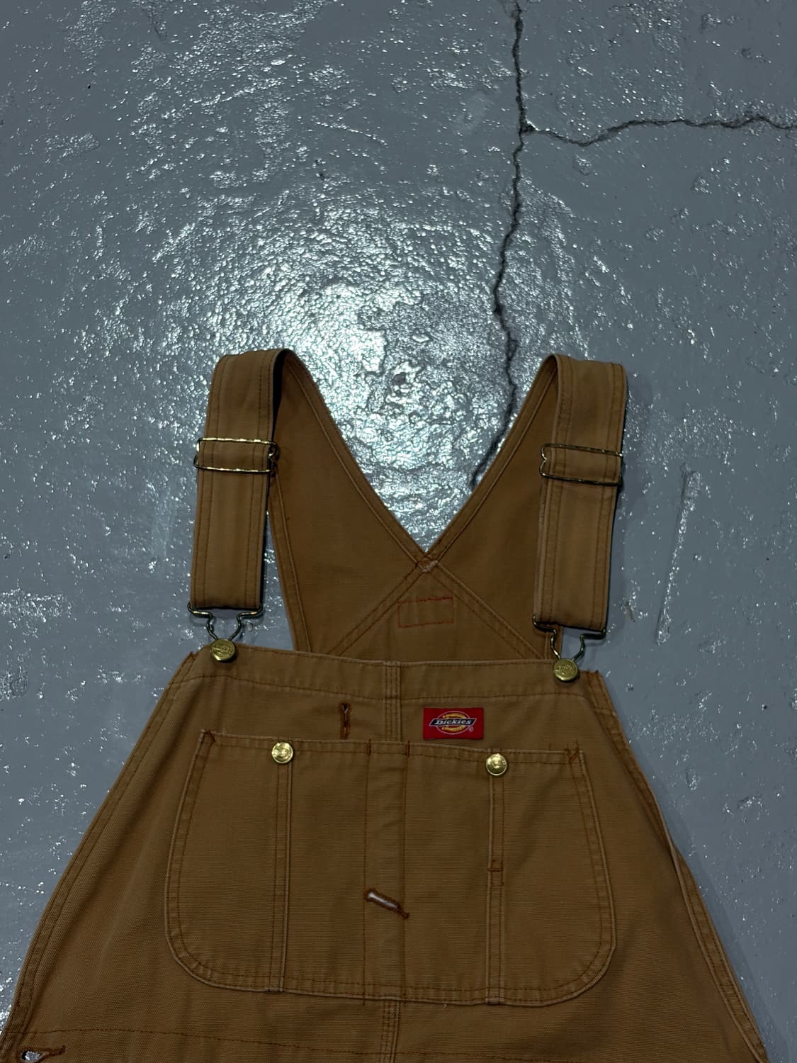 디키즈(Dickies) 빈티지 덕 캔버스 브라운 오버롤 상품이미지2