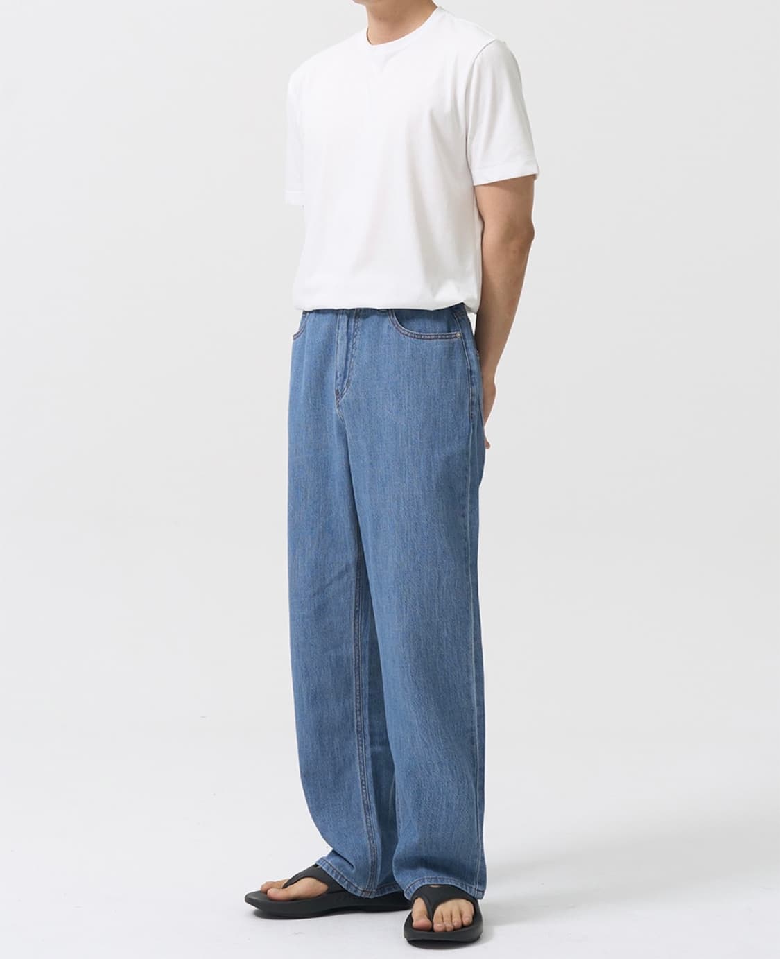 토피 섬머 데님 와이드 팬츠 팝니다 상품이미지3