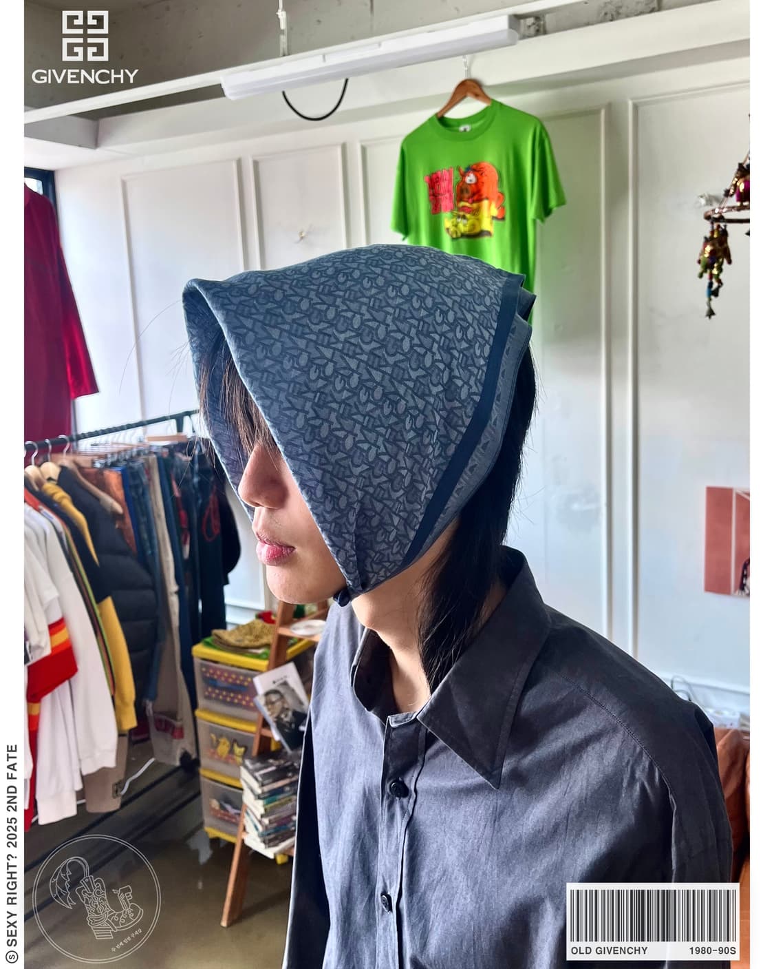 Old GIVENCHY Spel-out Bandana Scarf 상품이미지1