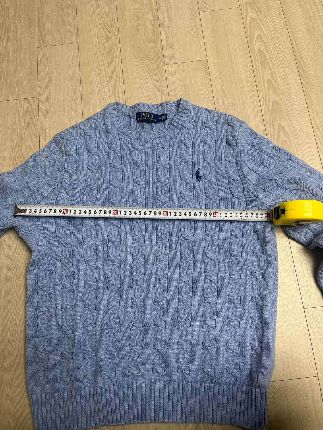 폴로 케이블니트 아이스블루 M 상품이미지3