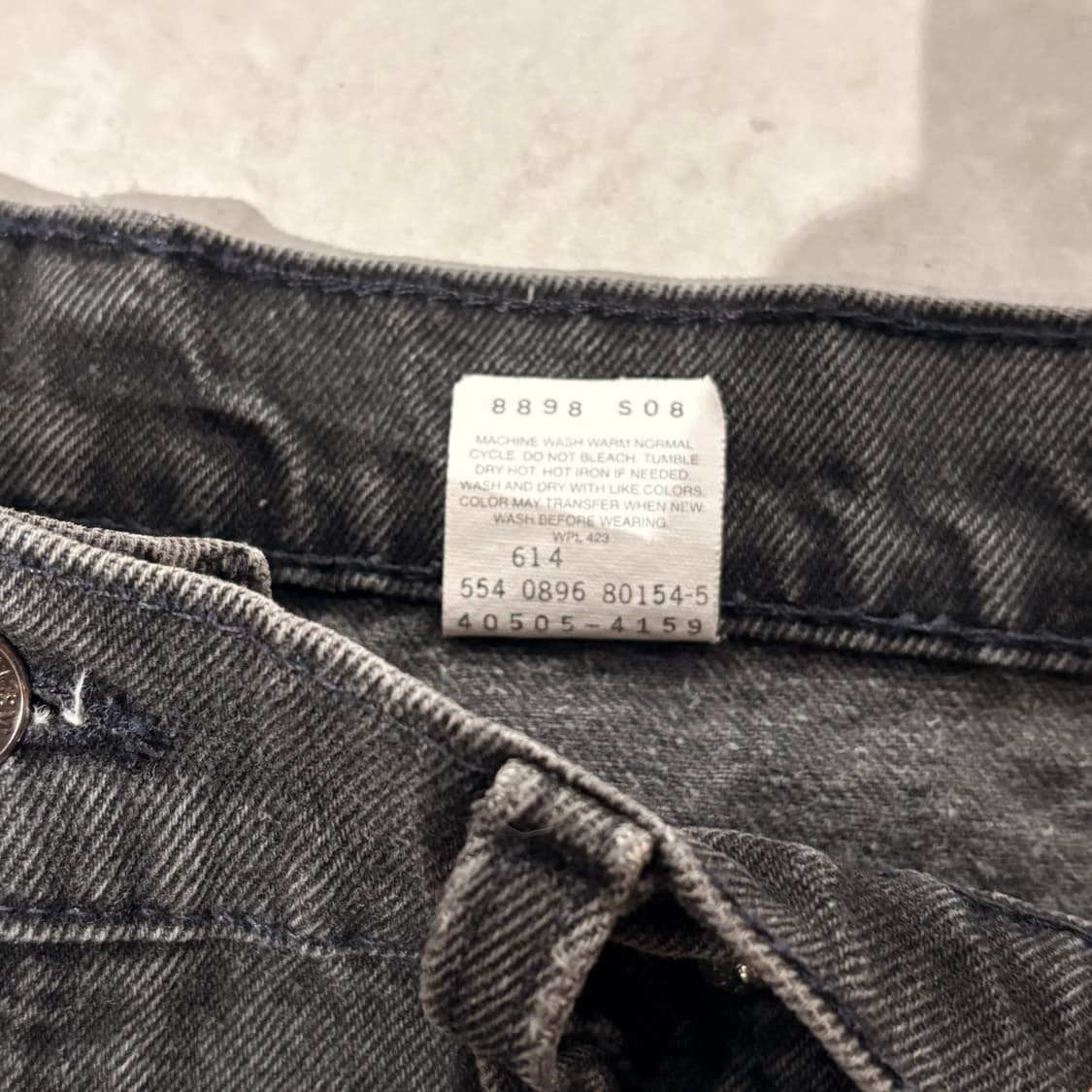 [36/30] 90s USA🇺🇸 리바이스 505 오렌지 탭 블랙 흑청 상품이미지4