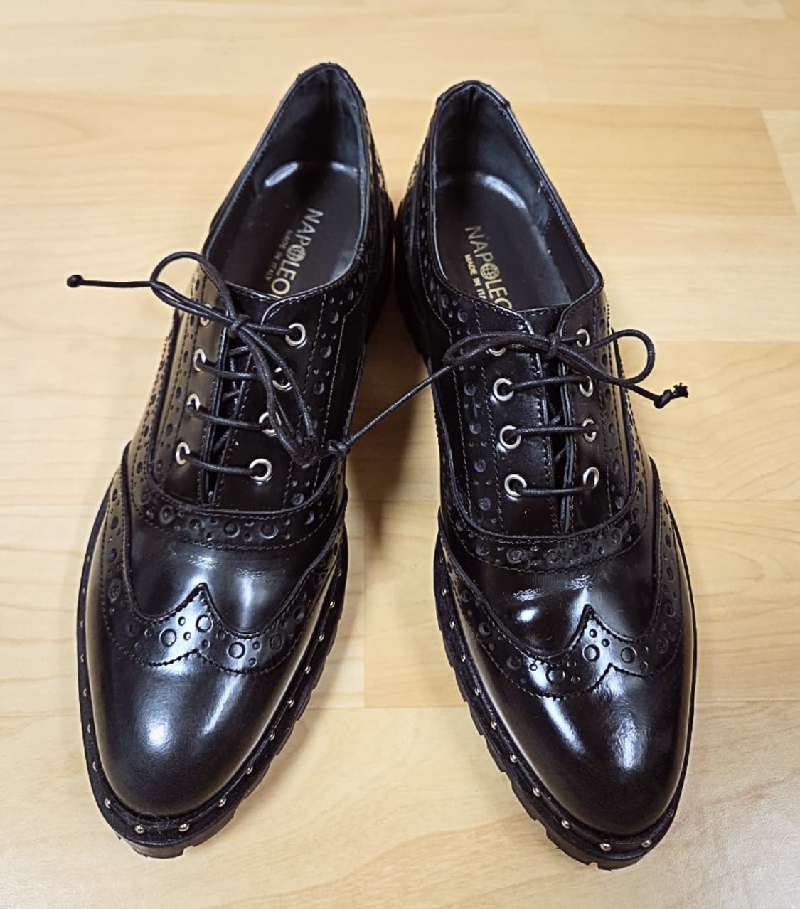 나폴레오니Napoleoni 스터드 옥스퍼드 슈즈 37사이즈 상품이미지1