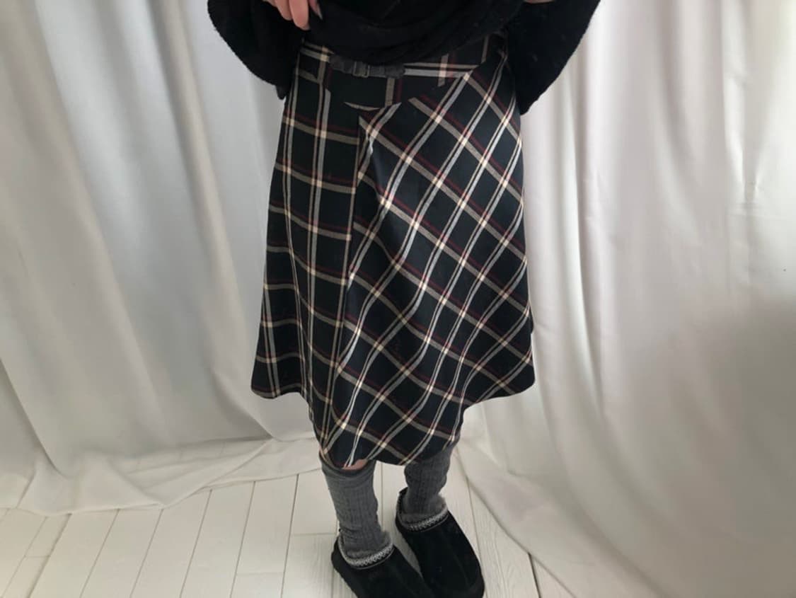 794. midi vintage check SK 상품이미지3