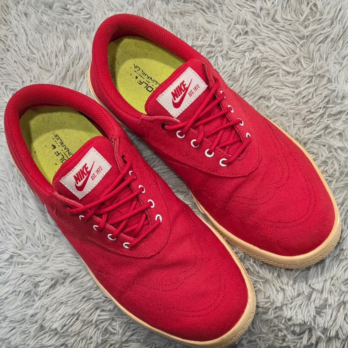 7q-12:나이키 루나론 캔버스 로우 레드 (26.5cm) 상품이미지5
