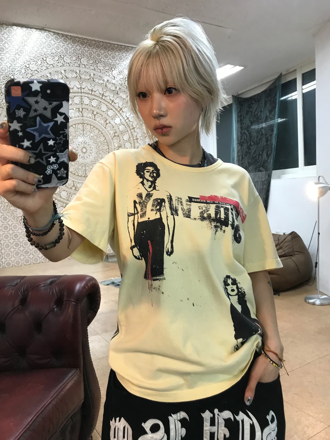 빈티지 프린팅 반팔 티  상품이미지1