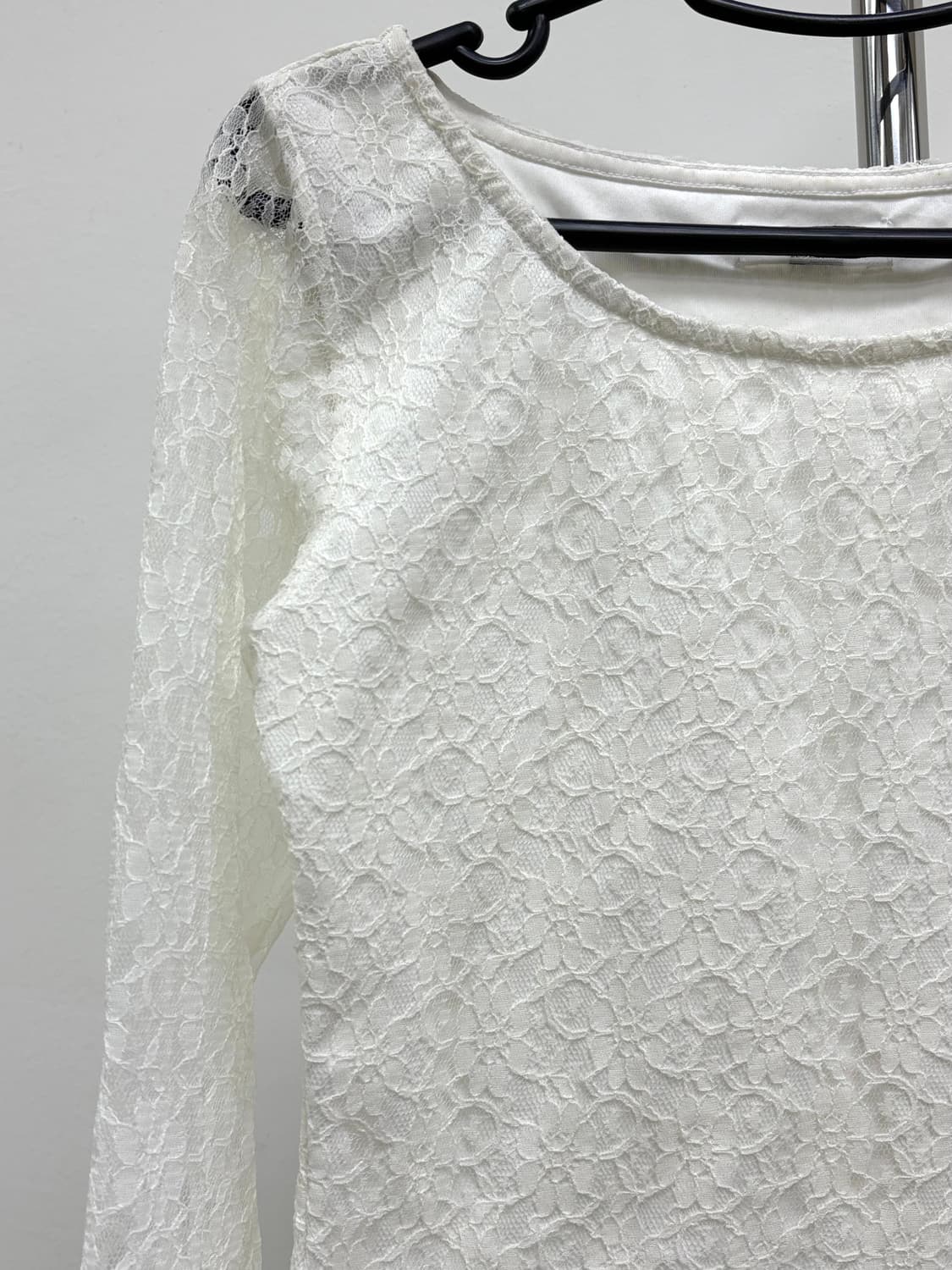 빈티지 화이트 레이스 블라우스 이너 상품이미지6