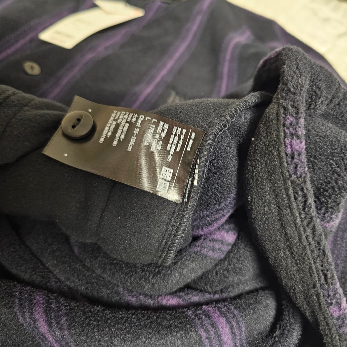 L 새제품 ) 유니클로 X 니들스 후리스 가디건 483980 블랙 상품이미지5