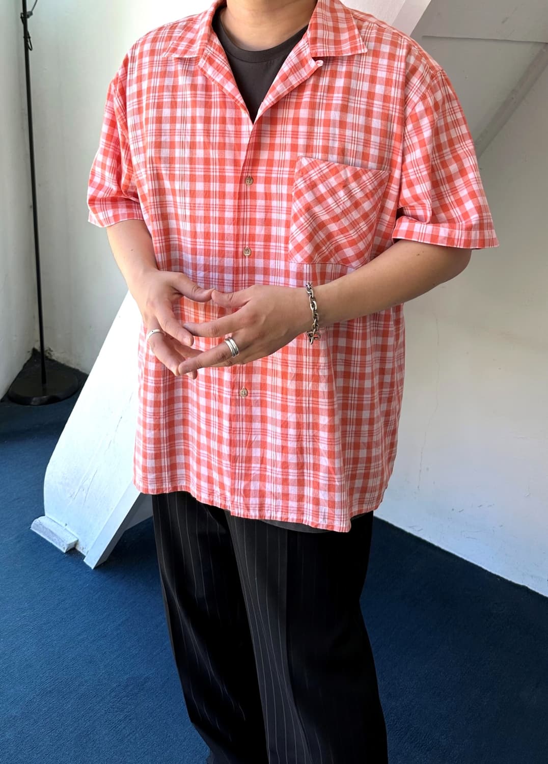 JPN made natural cotton check shirt 상품이미지2