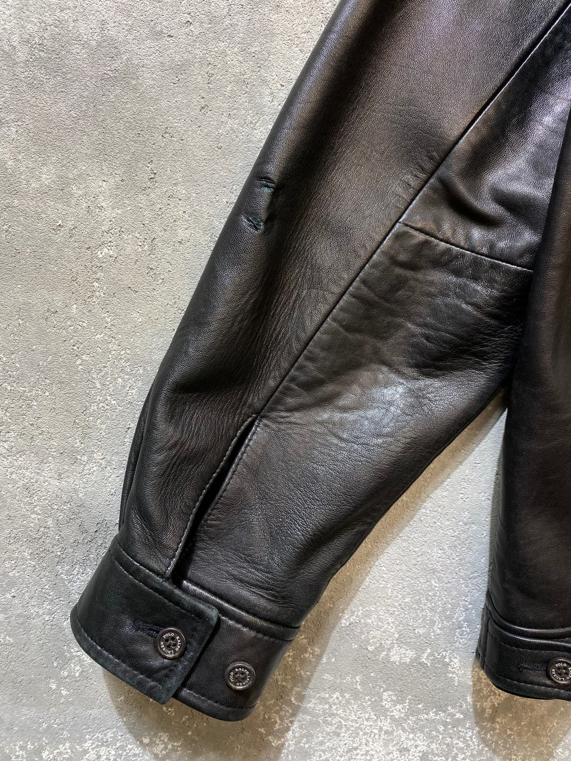 [M] 폴로 랄프로렌 블랙 맥스웰 레더 자켓 상품이미지7