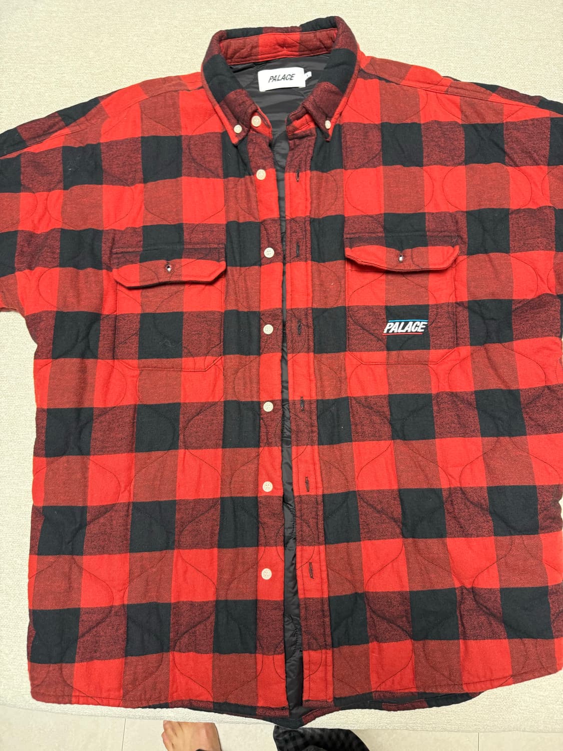 palace - QUILT MIT PLAID SHIRT RED 상품이미지2