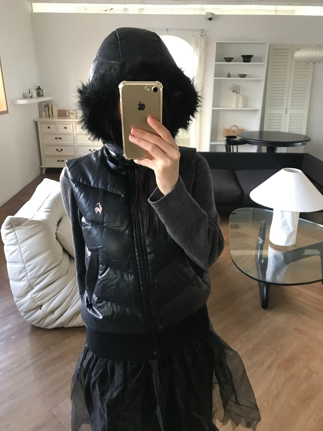 vintage padded vest 상품이미지3