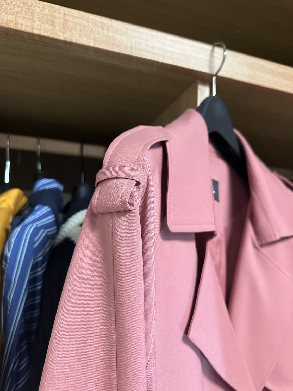 ohL(오엘) 여성 봄 트랜치코트 로즈핑크 상품이미지3