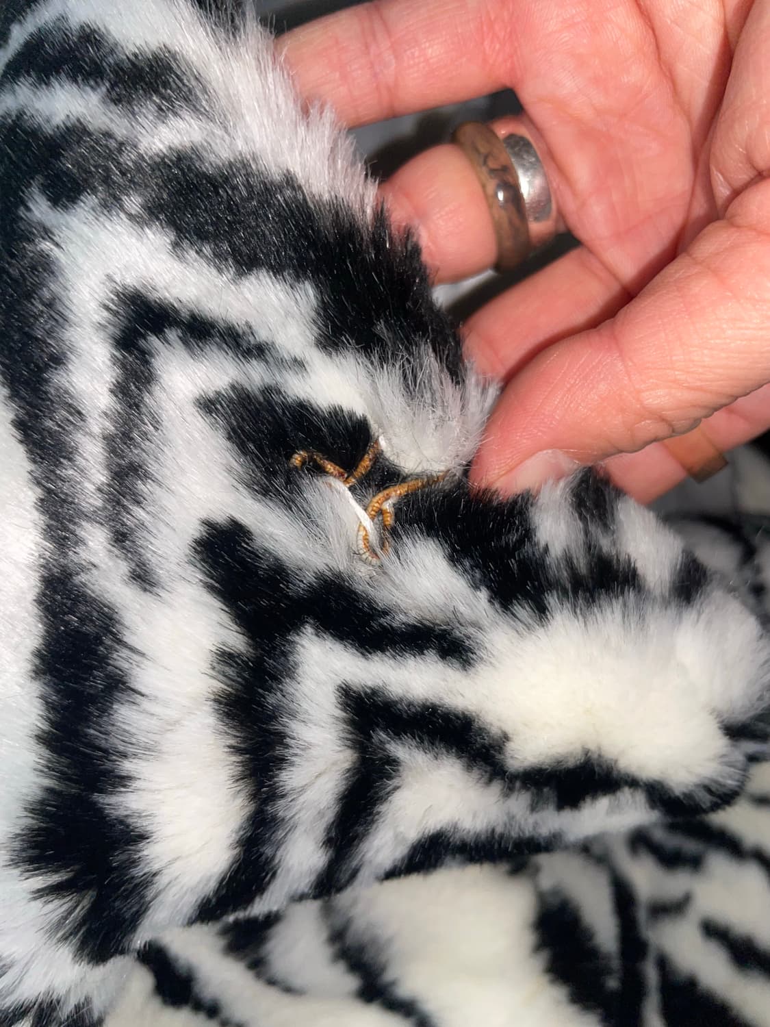 애니멀 패턴 페이크 퍼 자켓 상품이미지5