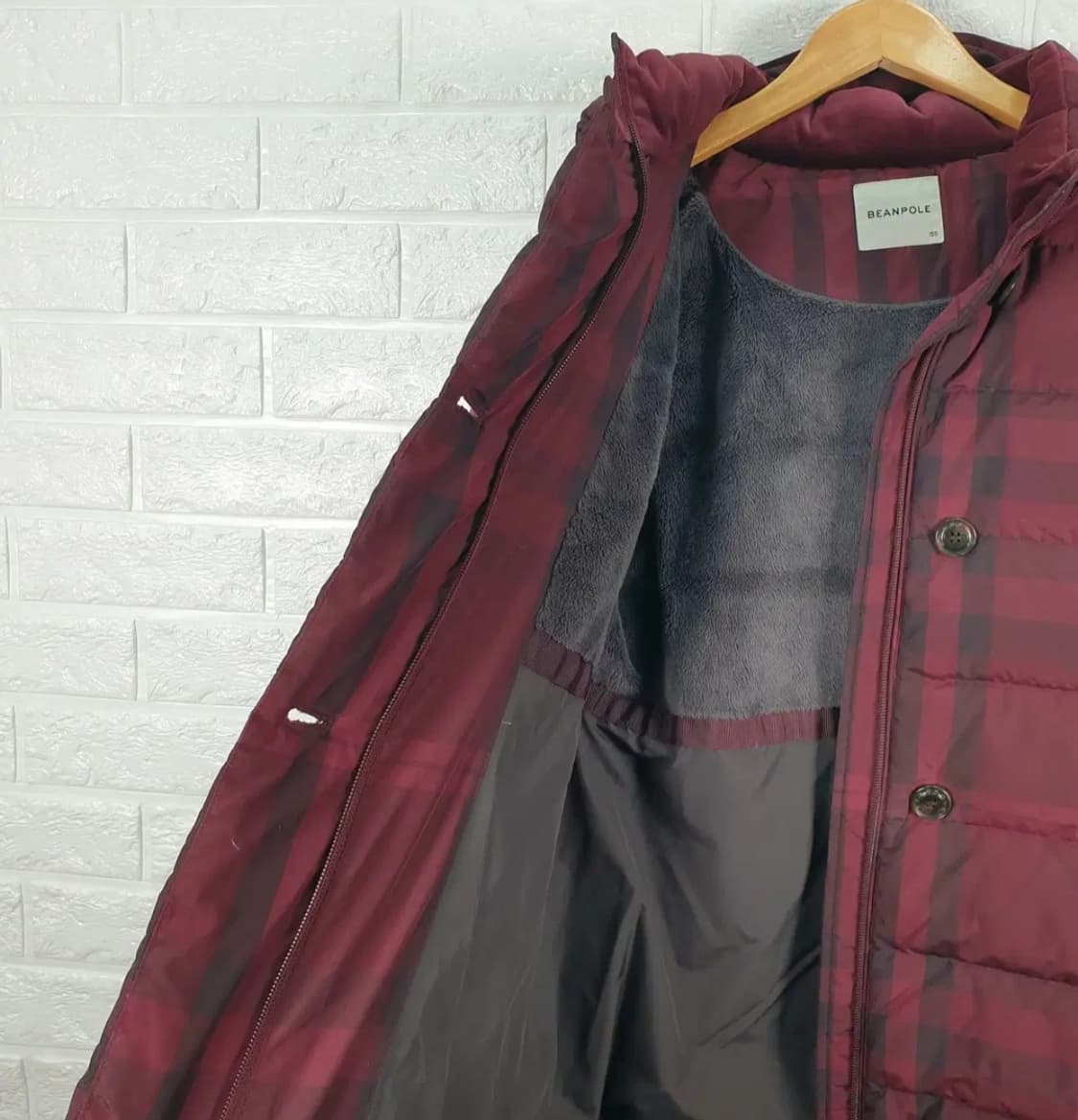 [155]빈폴키즈 빅체크 구스다운 패딩 상품이미지5