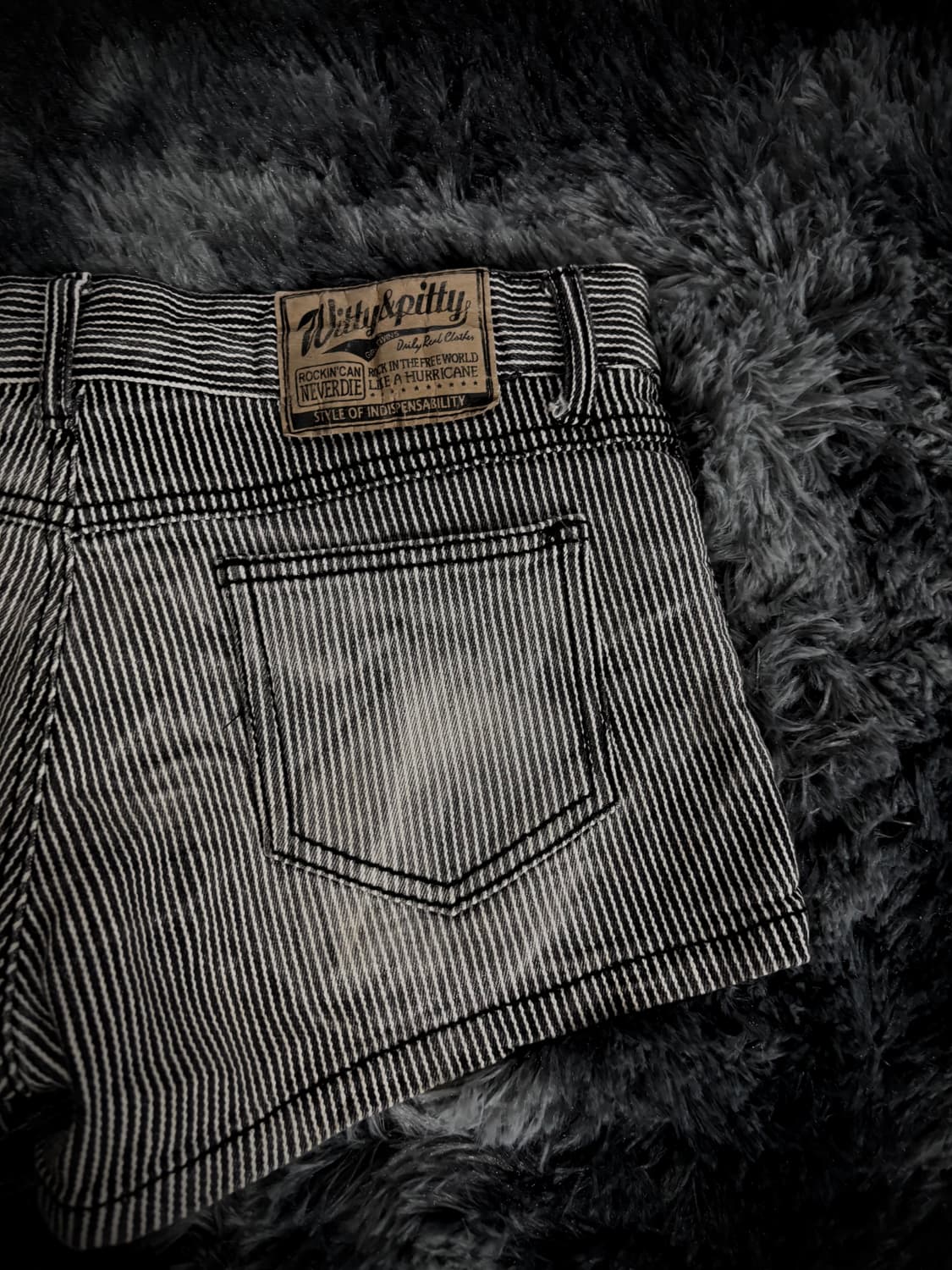 흑청 스트라이프 워싱 숏팬츠 상품이미지6