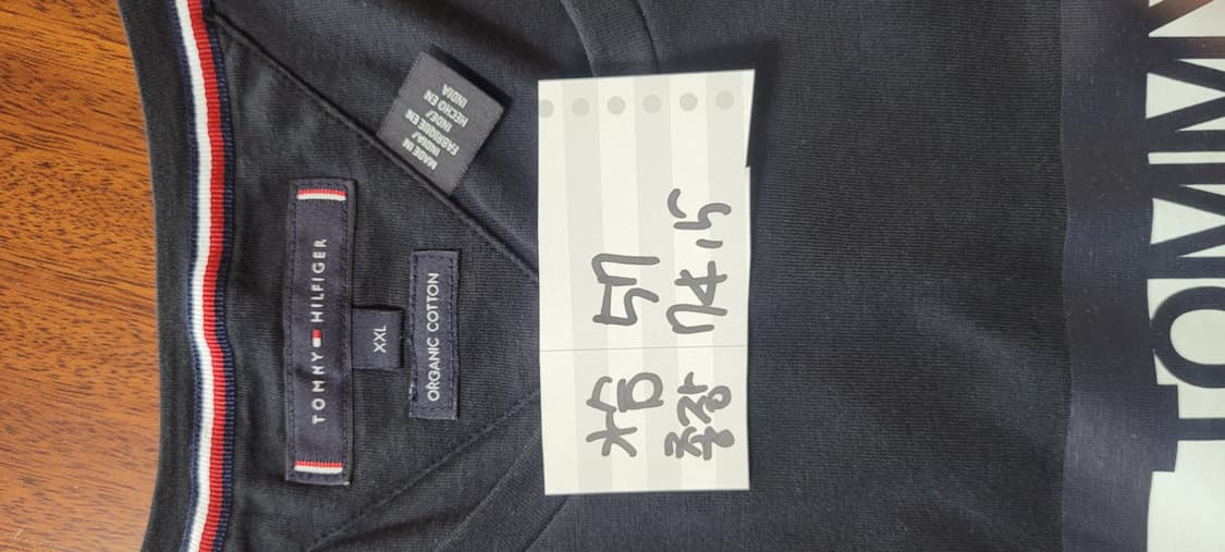 남성110사이즈)타미힐피거 오가닉 코튼 블랙 반팔티 상품이미지7