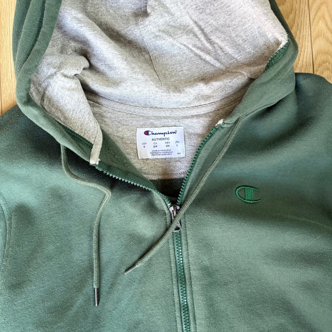 챔피온 후드집업 그린 상품이미지1