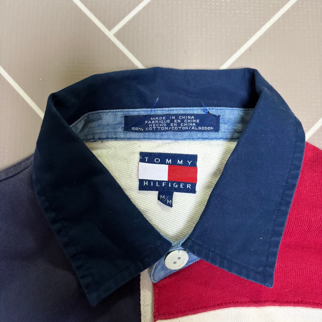 타미힐피거 성조기 럭비 긴팔티셔츠 M 상품이미지5