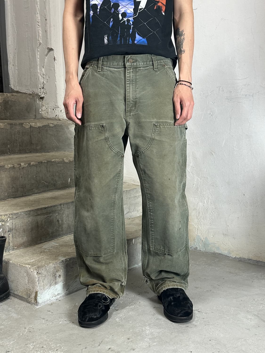 OG 칼하트 B136 MOS 더블니 칼하트 더블니 모스그린 썩블니 상품이미지10