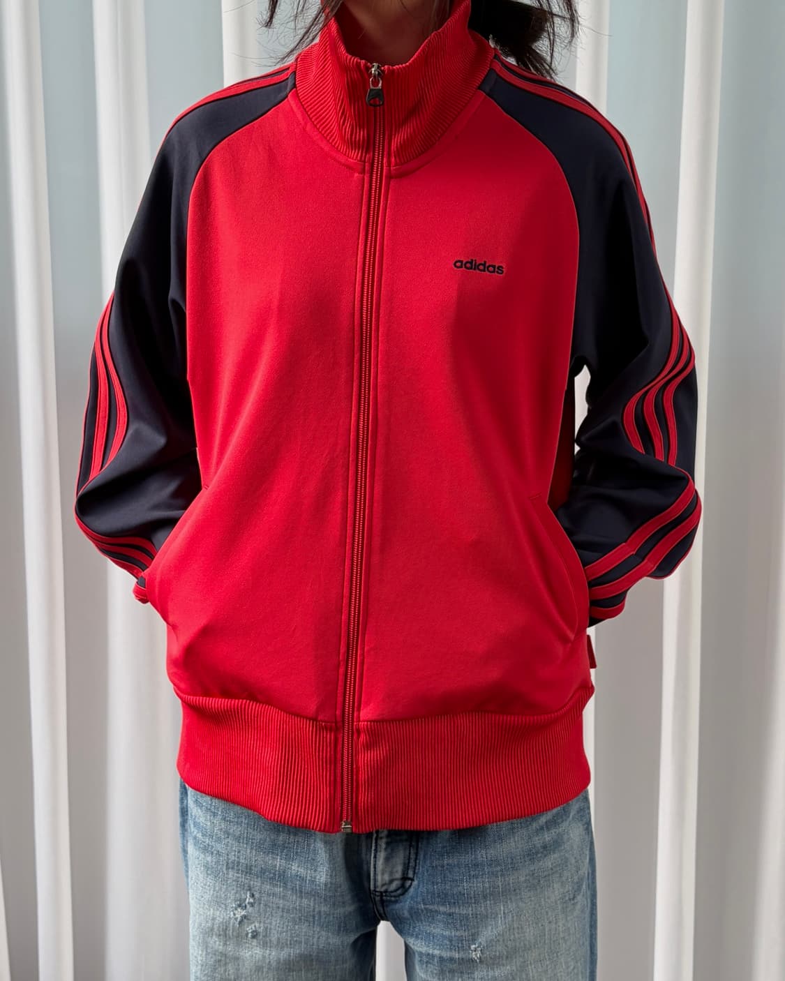 [M-L]아디다스 JPN 올드스쿨 레드 네이비 트랙탑 져지 상품이미지3