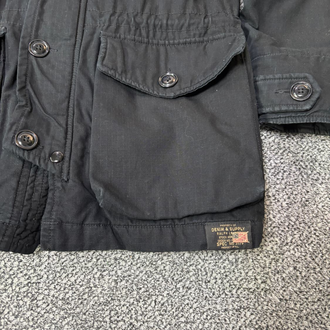 폴로 데님 앤 서플라이 립스탑 밀리터리 자켓 (XS) 상품이미지2