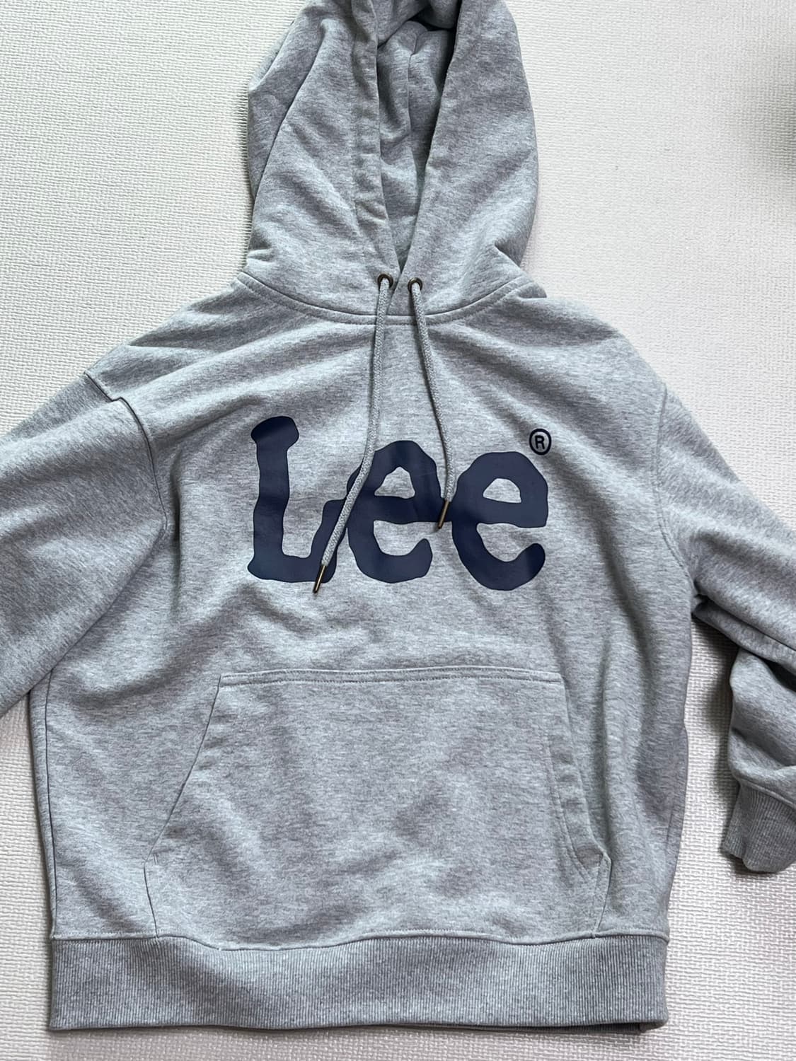 리 빅 트위치 로고 후드 그레이S 상품이미지2