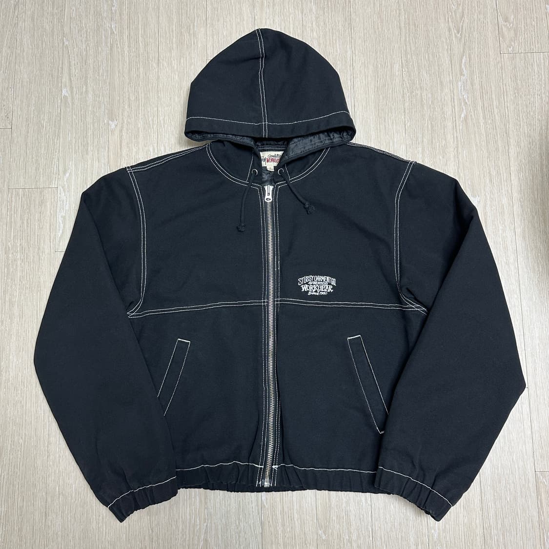스투시 워크 재킷 콘트라스트 스티치 블랙(L) 상품이미지2