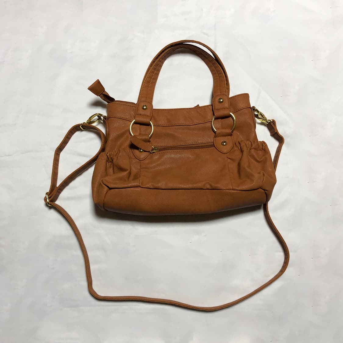 리본 펀칭 숄더백 브라운 상품이미지3