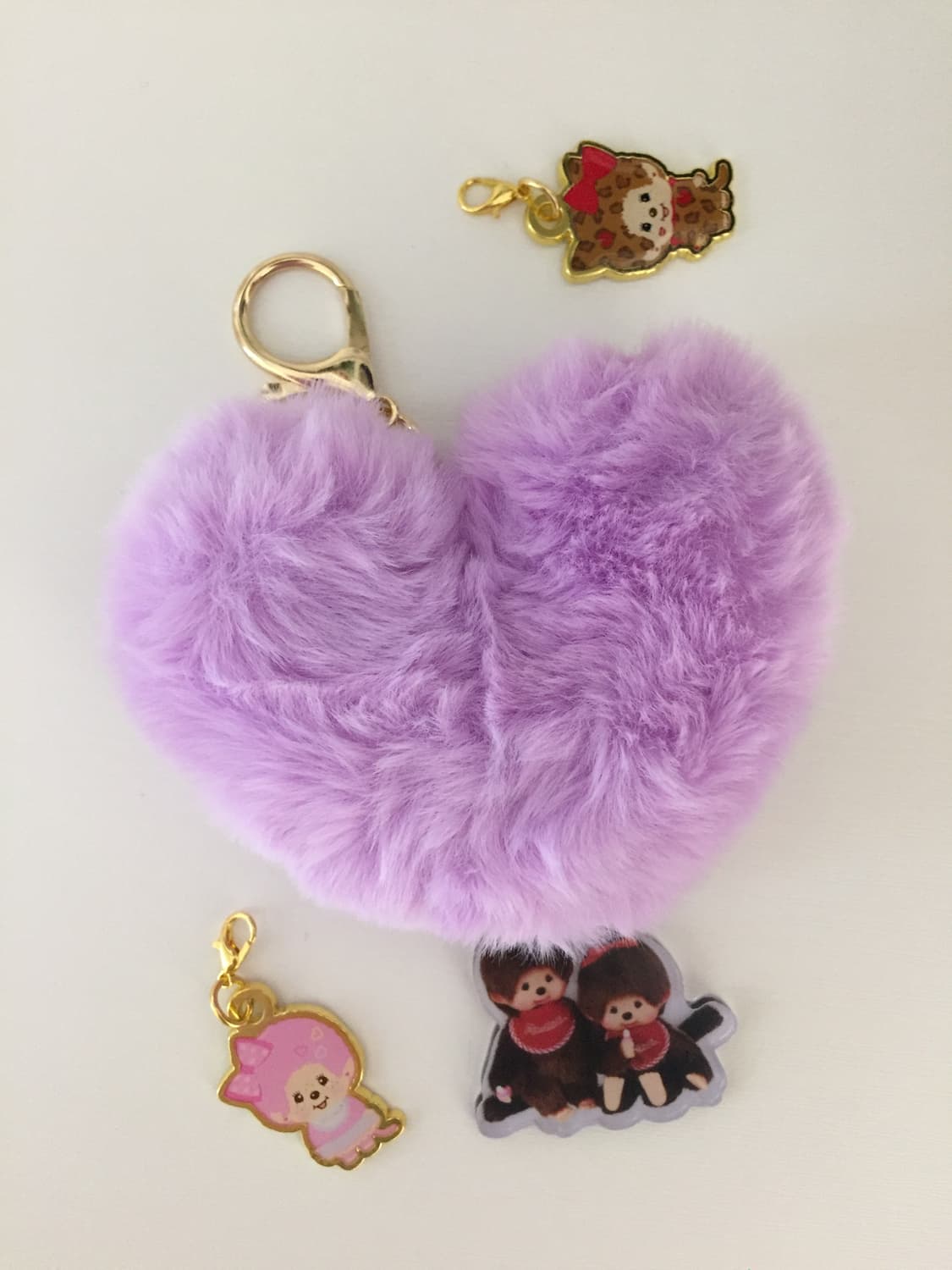 💜 몬치치 하트 퍼 키링 💜 상품이미지3